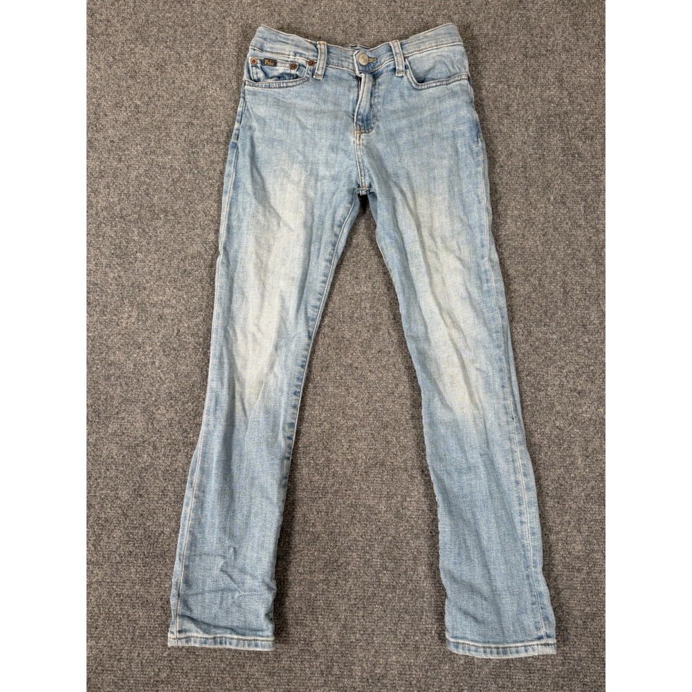 Polo Ralph Lauren Sullivan Slim Jeans Boys Size 12 Light Wash Stretch Denim